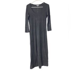 Standard James Perse Charcoal Gray Long Sleeve Maxi Dress